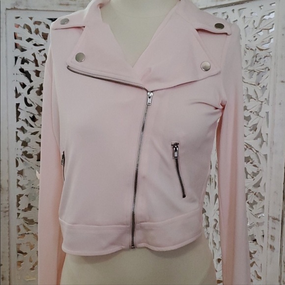 Candie's Tops - Candies Light Pink LightWeight Zip Up Collared Jacket Coat